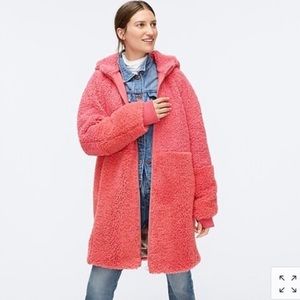 J. Crew boucle hooded coat